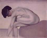 Felix Vallotton Bather in Profile seated on a Cliff china oil painting reproduction